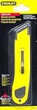 Stanleyプラスチックlight-dutyユーティリティナイフW / Retractable Blade ,イエロー