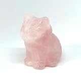 鉱物標本 30mm 猫型 (ローズクォーツ)