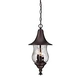 Acclaim 3406ABZ Del Rio Collection 3-Light Outdoor Light Fixture Hanging Lantern, Architectural Bron