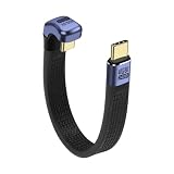 SinLoon 40Gbps USB4.0タイプC延長ケーブル 240W 8K PD 急速充電 USB-C to USB-C U型フラットスリムケーブル FPCデータケーブル ノートパソコンおよび携帯電話用 13.8cm