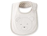 Carter's Bib White Baby Bear Reversible Beautiful Teething or Feeding Bib by Carter's