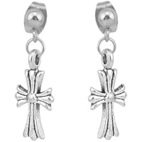 Amazon.co.jp: [silver KYASYA]シルバー925 メンズピアス クロス