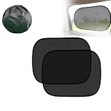 車用サンシェード サイド サンシェード 車 サイド 運転席 日除け ピタッとくっつく 静電気式 折りたたみ コンパクト サイド リア 窓 携帯 【99％以上UVカット】サンシェード 車 運転席 助手席 後部座席 リア 折りたたみ 簡単着脱 遮光 断熱 コンパクト 2枚セット 収納袋付き (44×36CM)