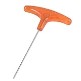 6.3 "ロングT形状2.5ミリメートル径インナーメタル六角スパナレンチシルバートーンレッド