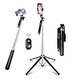 Mtricpop P510 スマホ 三脚 自撮り棒 180cm 充電式リモコン 1/4ネジ iPhone Android対応