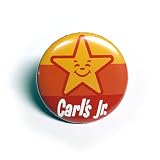 缶バッチ 〔Carl's Jr〕 モーター/アドバタイジング カンバッチ アメリカ雑貨 アメリカン雑貨
