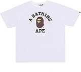 [GCOKO] B𝙖pe Tシャツ、ベイペジン基本的なAPEヘッドプリントコットンメンズとレディース半袖Tシャツ