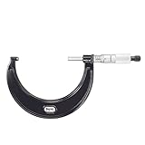 Starrett (スターレット) 外側マイクロメーター ラチェットストップ/ロックナット/超硬面付き - 素早く簡単に調整 3~4インチの範囲、0.1インチの目盛付き - T436.1XRL-4 W/SLC