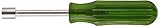 Xcelite HS11V Full Hollow Shaft Nutdriver, 11/32' Hex Dimension, 3-1/8' Working Length, Green Handle