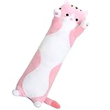 [Stylish Soda] 抱き枕 ぬいぐるみ 猫 本体 だきまくら 枕 ねこ わたしのムギちゃん (ブラウン,50cm)