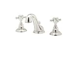 Rohl A1408XMPN-2 Country Bath Viaggio Widespread Lavatory Faucet with Cross Handles Pop-Up and C Spo