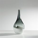 Torre & Tagus 902024A Teardrop Vase, Short, Smoke/White [並行輸入品]