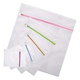 Kasos ランドリーネット 洗濯ネット 5枚セット 型崩れ防止 絡み防ぎ 細かい網目 丁寧な縫製 丈夫 旅行用家庭用 (レインボー-001)