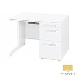 TOYOSTEEL 50Xシリーズ B袖タイプデスク 片袖デスク センター引出しあり W1000×D700×H700mm 50XBL-107BR ペールアルダー/ホワイト