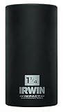 IRWIN 1882408 Impact Performance Series 6-Point Deep Well Socket Bit, 1 1/4-Inch, 1/2-Inch Square Dr