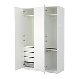 【IKEA/イケア】PAX ワードローブ, ホワイト, ターネム ホワイト
