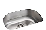 Sterling 11722-NA Cinch 26-7/16-inch by 16-13/16-inch Under-mount Single D-Bowl Kitchen Sink, Stainl