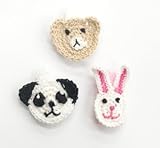 スウィートキス ベビー(新生児)用 パンダ&うさぎ&くま パッチンどめセット 安心のマジックテープ素材