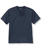 [エルエルビーン] メンズ Tシャツ ケアフリー・アンシュリンカブル・ティ、半袖 ヘンリー ジャパン・フィット Mサイズ ブルー Navy Blue ０ＵＰＷ２１６００４