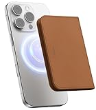 [elago] MagSafe 対応 財布 薄型 カードケース 磁気防止 マグセーフ カード 収納 ポケット 合成 皮 革 カードウォレット マグネット 内蔵 カードホルダー ウォレット [ 各種 iPhone/スマホ/スマートフォン 対応 ] Magnetic Wallet Card Holder ブラウン