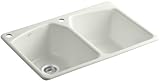 Kohler K-6491-2L-NY Tanager Self-Rimming Kitchen Sink with Single-Hole Faucet Drilling and One Acces