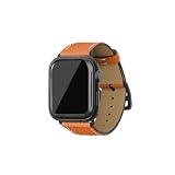 [BONAVENTURA] AppleWatch用 レザーバンド(アダプター:ブラック) シュリンクレザー【38mm/40mm/41mm/42mm, M/Lサイズ】[オレンジ ] T40LBK-OR