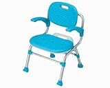 【シャワーベンチ】テイコブ シャワーチェア 折り畳み・肘掛付・背付き ◆ブルー [SC01]