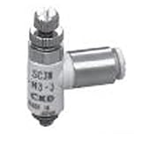 CKD スピコン エルボタイプワンタッチ継手付 幅×奥行×高さ:20.3×8.8×25.1mm （SC3W-M3-4）