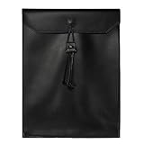 本革製A4書類ケース ビジネス レトロ風デザイン (黒)