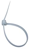 Cambridge 1000 pcs- 4" 18 Lbs Tensile Strength, Mini/Lightweight Duty Nylon Cable Ties, Natural CONT