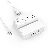 J & L 電源タップ 4個AC差込口 4USBポート（総出力4A/5V） 一括スイッチ スマホ スタンド機能搭載 取り外し可能な1.5Mコ