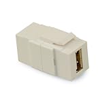 Leviton 40835-I QuickPort USB connector, Feed-Through, Ivory by Leviton