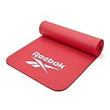 Reebok(リーボック) トレーニングマット 10mm ヨガマット フィットネス ヨガ ピラティス エクササイズ マット 厚め 幅広 防音 レッド