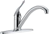 Delta Commercial 100LF-HDF Classic Single Handle Centerset Kitchen Faucet, Chrome by DELTA FAUCET