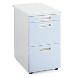 コクヨ オフィスデスク インベント TKG-E47T1PAWN 脇机 幅40×奥行70cm ホワイトブルー