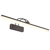 LEDミラーライト、洗面器トイレ、調節可能ベース、銅、黒11W53cm（20.9 "）