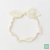 【Tomorrow and Everyday】 ベビー キッズ レース うさ耳 リボン ヘアバンド ヘアアクセサリー 記念日 誕生日 ハーフバースデー 出産祝い ハロウィン (ホワイト)
