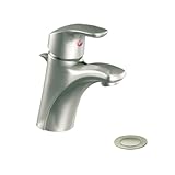 Cleveland洗面ca42711bn BAYSTONE single-handleバスルーム蛇口with 50 / 50ポップアップ排水、つや消しニッケル