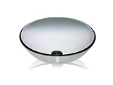 Lenova GV-01 Glass Vessel Round Sink, Clear [並行輸入品]