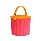 八幡化成 フタ付きバケツ sceltevie omnioutil(オムニウッティ) S 8L ピンク