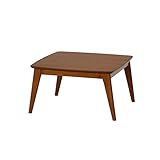 【幅73×73cm】1人暮らしにおすすめ コタツテーブル単品 Puremo（ピュアモ）正方形 カフェテーブル ローテーブル エコ 73cm×73cm 省スペース (ダークブラウン（73×73cm）)