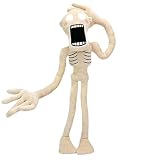 BoneKnight サイレンヘッド ぬいぐるみ 手足 可動式ぬいぐるみ 男性 女性 子供 ぬいぐるみ 映画のキャラクター… (ミルクホワイト)