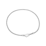 [ルビイ] 純チタン 2面カット喜平 チェーン ブレスレット 幅1.4mm 長さ18cm