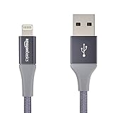 Amazonベーシック ライトニングケーブル USB 【iPhone対応 / Apple MFi認証】 ダークグレー 10cm 二重高耐久ナイロン製 アドバンスコレクション