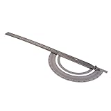 Baoblaze ステンレス製　分度器　180度　回転　角度　ルーラー　ファインダー　0-300mm　耐久性
