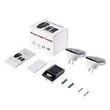 MolySun ドアベル ワイヤレス 玄関ワイヤレスデジタルドアベルキット、1送信機と2レシーバ付き防水タッチセンサーボタンプラグイン（自宅用）