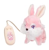 イワヤ(IWAYA) 電動 ぬいぐるみ 動物 うさぎ Candy Roppy Strawberry キャンディロッピー ストロベリー STマーク認証 3才以上 おもちゃ 電池で動くぬいぐるみ 目が刺繡