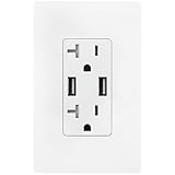TOPGREENER TU2204A 4A High Speed Dual USB Charger Receptacle 20A Tamper Resistant Outlet & Safety Pl