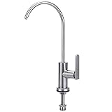 HomeIdeas水コントロールバルブ蛇口飲料水ろ過システム、1 / 4インチチューブ食品グレードSus 304ステンレススチール シルバー HOMEIDEAS HG015B