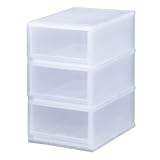 日本製 収納ケース 収納チェスト PLUST PHOTO（プラスト フォト） PH3403 (34cm幅 3段, クリア)